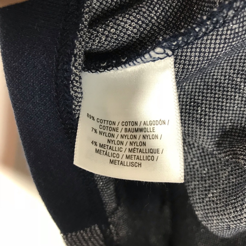 Anthropologie Postmark Navy Blue Polka Dot Sweater - Picture 4 of 6